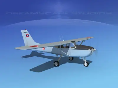 Cessna T-41 Mescalero Royal Lao AF 3D model