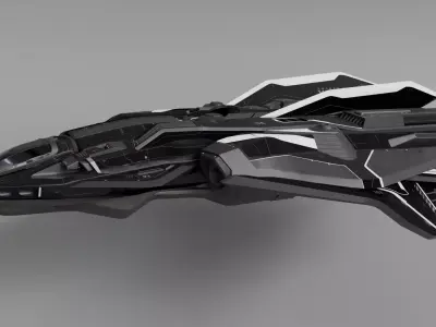 Spaceship v1 with full interiors 3D model