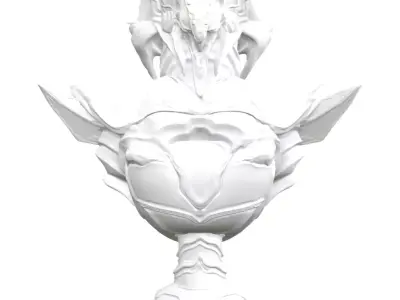 Creature Bust 2 3D  PRINT  ZTL OBJ STL 3D print model