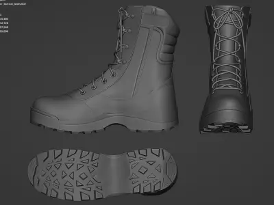 Tactical boots Free 3D model