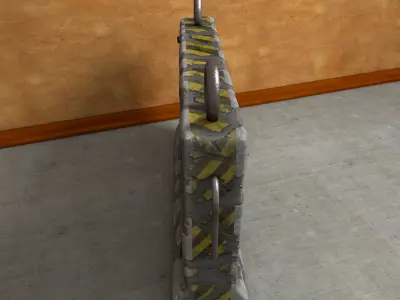 Damaged Road Block 3D model