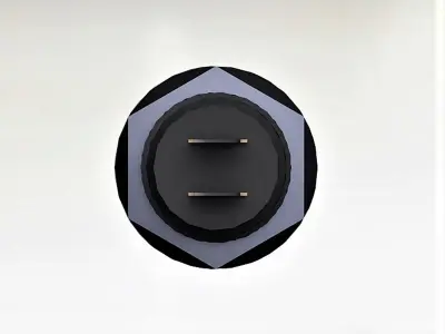 Button switch blue 3D model