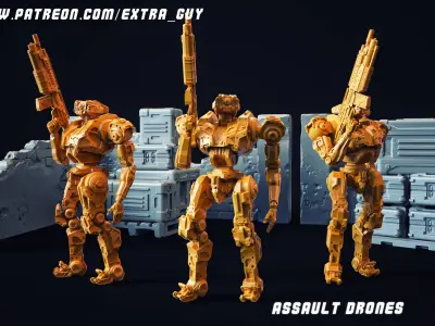 Military Drone 3D Printable 100mm 3D print model