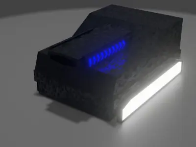 SCI-FI tank Low-poly 3D model