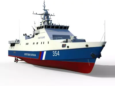 Project 22460 Rubin-class patrol boat 3D model