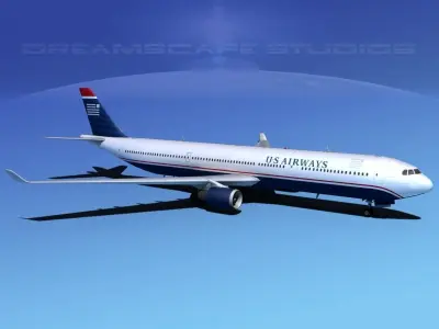 Airbus A330-300 US Airways 3D model