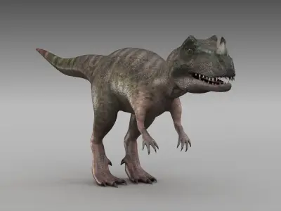 ceratosaurus beast dragon jurassic dinosaurs poseable wild  3D model