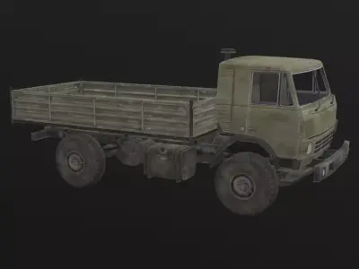 Kamaz Truck Low-poly 3D model
