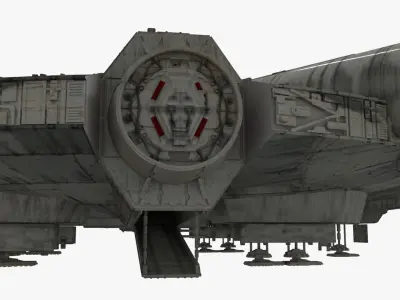 Millennium Falcon - Starship Starwar Low-poly 3D model