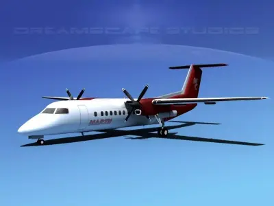 DeHavilland DHC-8-Q300 Marrin Charter 3D model