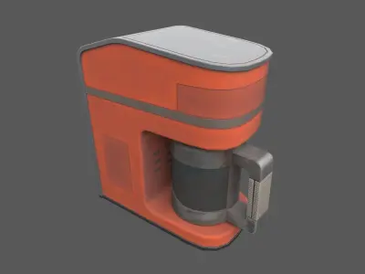 Simple Stylized Dusty Coffee Machine - 4 color schemes Low-poly 3D model