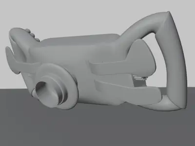 Custom Race Car Steering Wheel Free 3D model