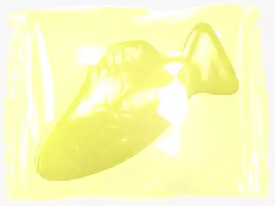 Wrapped Yellow Fish 3D model 3D model