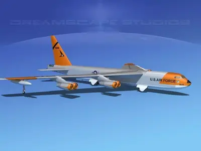 Boeing B-52C Stratofortress V06 3D model