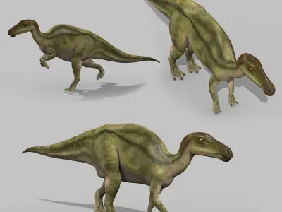 Edmontosaur Lives 8K - 3d animated model 3D model