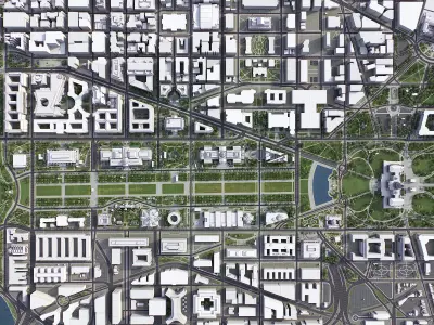 Washington Low-poly 3D model