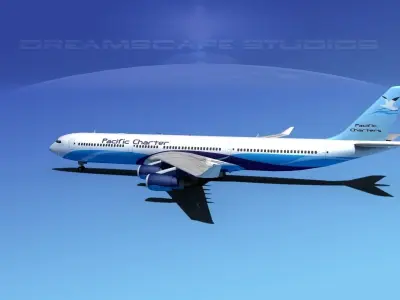 Airbus A340-600 Pacific Charter 3D model