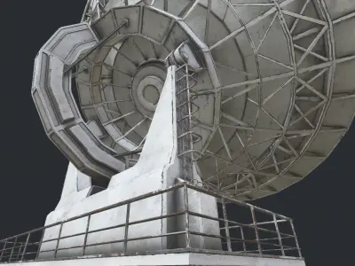 Large Array Radio Telescope PBR Low-poly 3D model