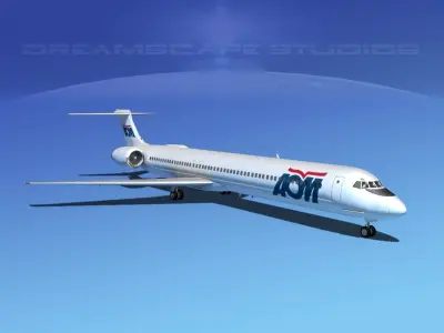 Douglas MD-80 AOM French Airlines 3D model