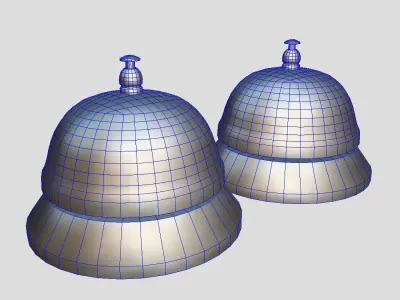Reception Bell Low-poly 3D model
