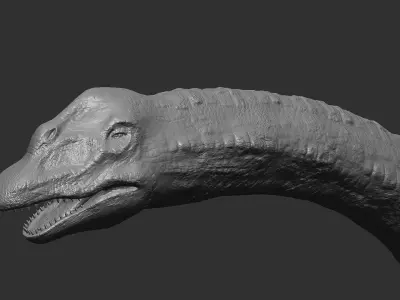 Sauropoda - Long Neck Dinosaur Low-poly 3D model