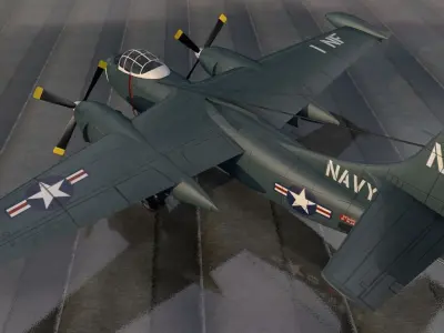 North American AJ-1 Savage 3D model