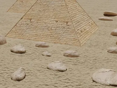 egitto piramidi rocce egypt pyramids rocks 3D model