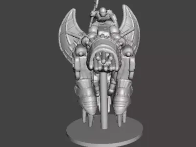 6MM MANDO WARRIORS ON BASILISK SET MINIATURE MODELS SCIFI GAMES 3D print model