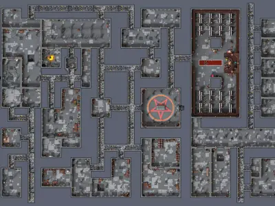 Dungeon Low-poly 3D model