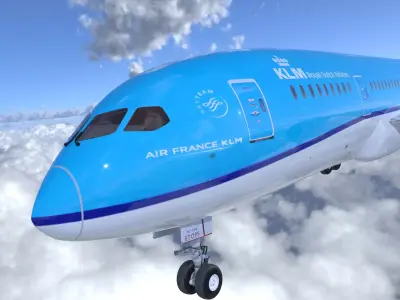 Boeing 787 Dreamliner high detailed model Low-poly 3D model