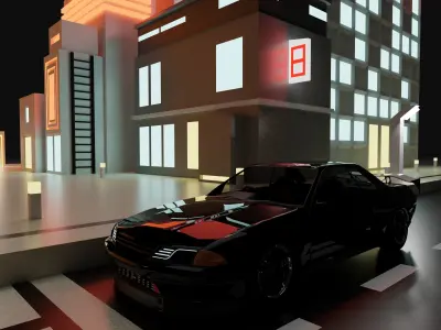 Pre Apocalyptic Nissan Skyline R32 Free 3D model