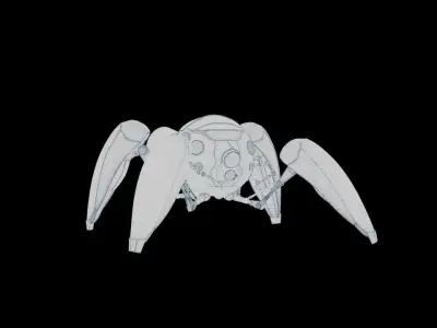 Spider Robot rigged Free 3D model