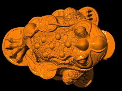 Feng shui money toad 2 Free 3D print model