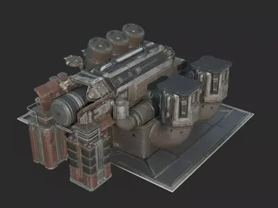 Future Sci-Fi Energy Synthesizer 3D model