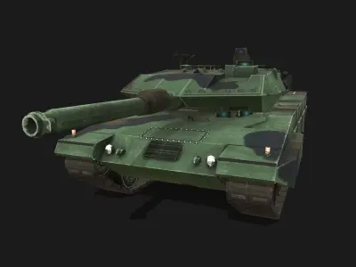 Tank Leopard 2A5 Low-poly 3D model