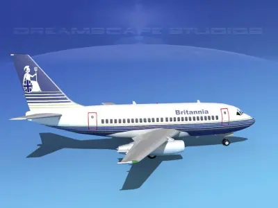 Boeing 737-100 Britannia 3D model
