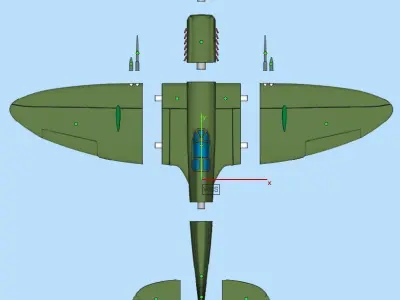 Supermarine Spitfire MK 3D print model