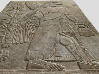  Assyrian Relief-Mesopotamian Low-poly 3D model