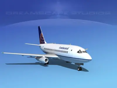 Boeing 737-100 Continental 2 3D model