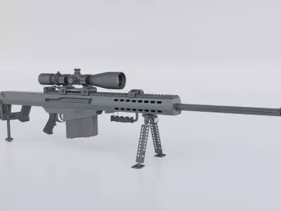 Sniper Rifle - Barrett M82A1 3D model