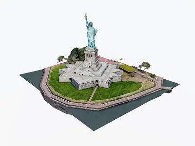 Statue of Liberty Low-poly 3D model