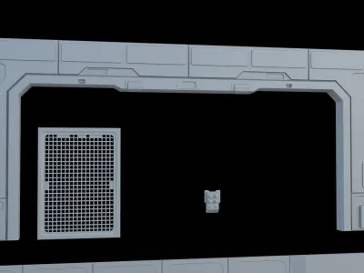 Sci-Fi Panel SET 2 3D model