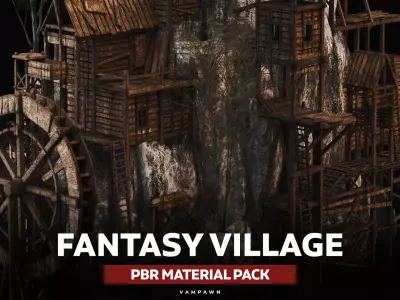 Village 3D Model Low-poly 3D model