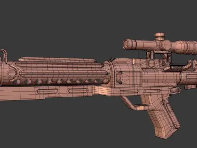 Blaster F11-D Low-poly 3D model