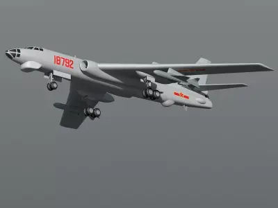Chinese Air Force Xian H-6 3D model