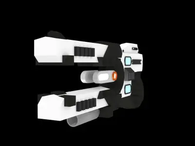 Low Poly Sci Fi Gun Low-poly 3D model purchase