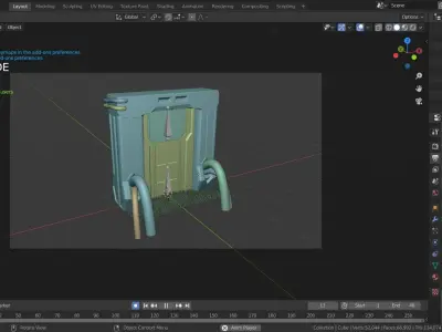 black friday rigged sci-fi door 3d Free 3D model