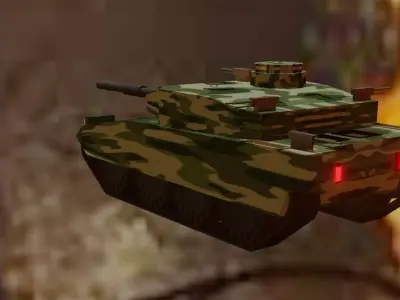 military tanker Free low-poly 3D model