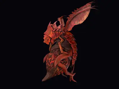 Drone Worker Low-poly 3D model