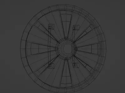 Nordic round Shield Free low-poly 3D model